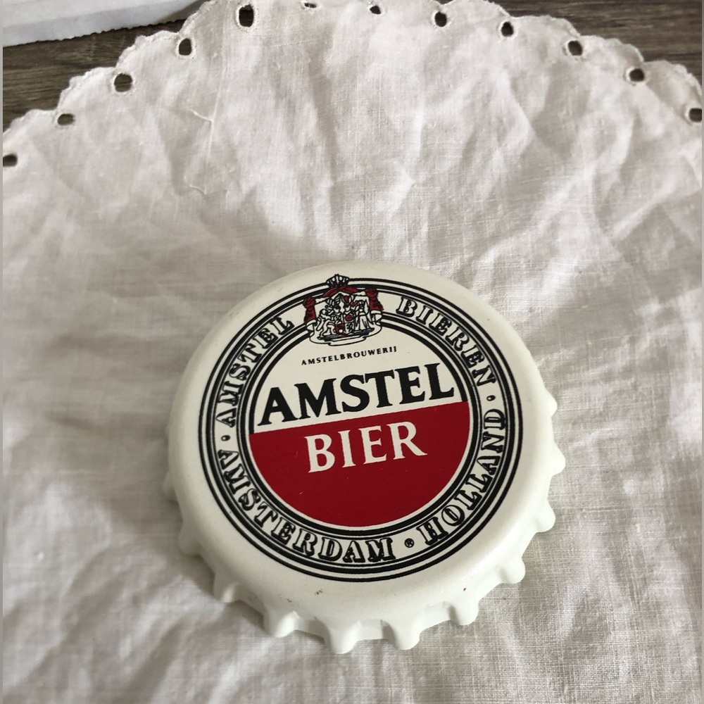 Vtg Amstel Bier Bottle Cap Shape Beer Bottle Opener